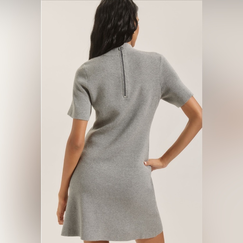 NWT! Anthro The Nina Short-Sleeve Mock-Neck Mod Mini Dress - Multiple Size🏀 - Picture 4 of 10